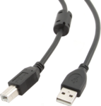 Кабель USB 2.0 AB (m-m) 1,8м профессиональный, CCP-USB2-AMBM-6, черный Gembird